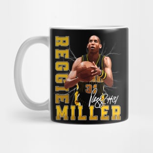 Reggie Miller Choke Sign Basketball Legend Signature 80S 90S Bootleg Rap Mug